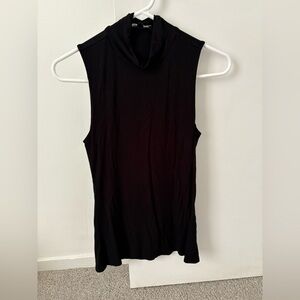 Express Black Sleeveless Mock Neck Muscle Tee